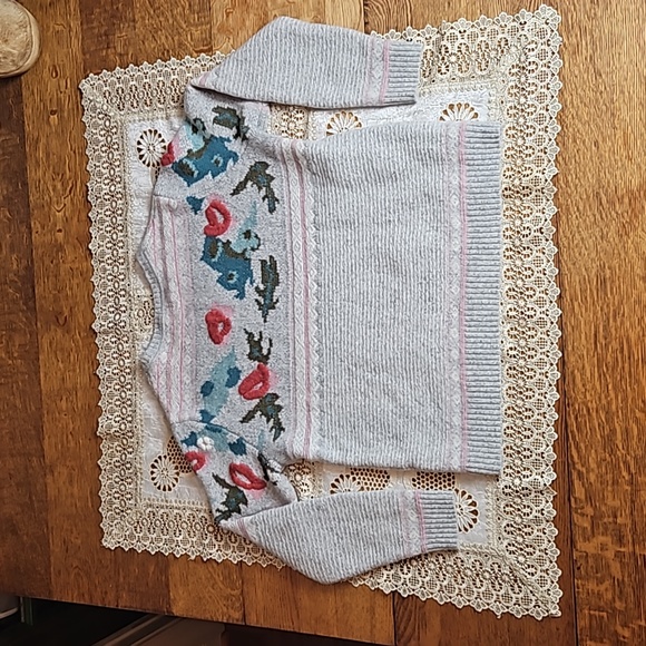 Sundance Bold Botanic Scoop Neck Hand Embroidered Wool Blend Sweater - Picture 6 of 14